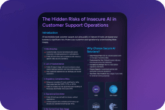 Risks in Customer Support one pager cover