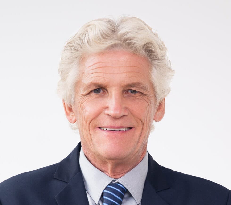Portrait of smiling Caucasian senior businessman