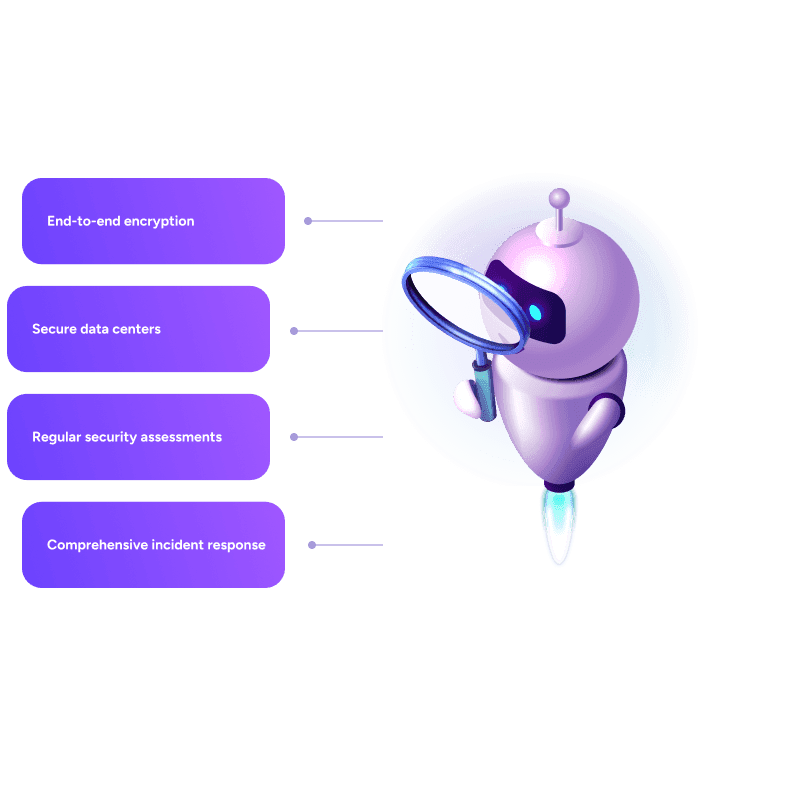 Secure data handling and EU data centers illustration