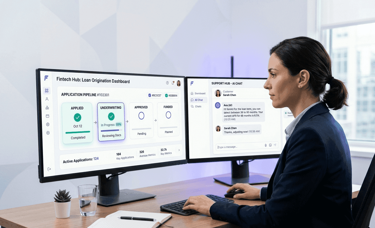 AI agents for lending SaaS support dashboard