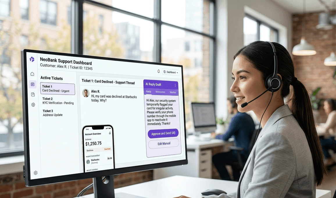 AI customer support for neo banks