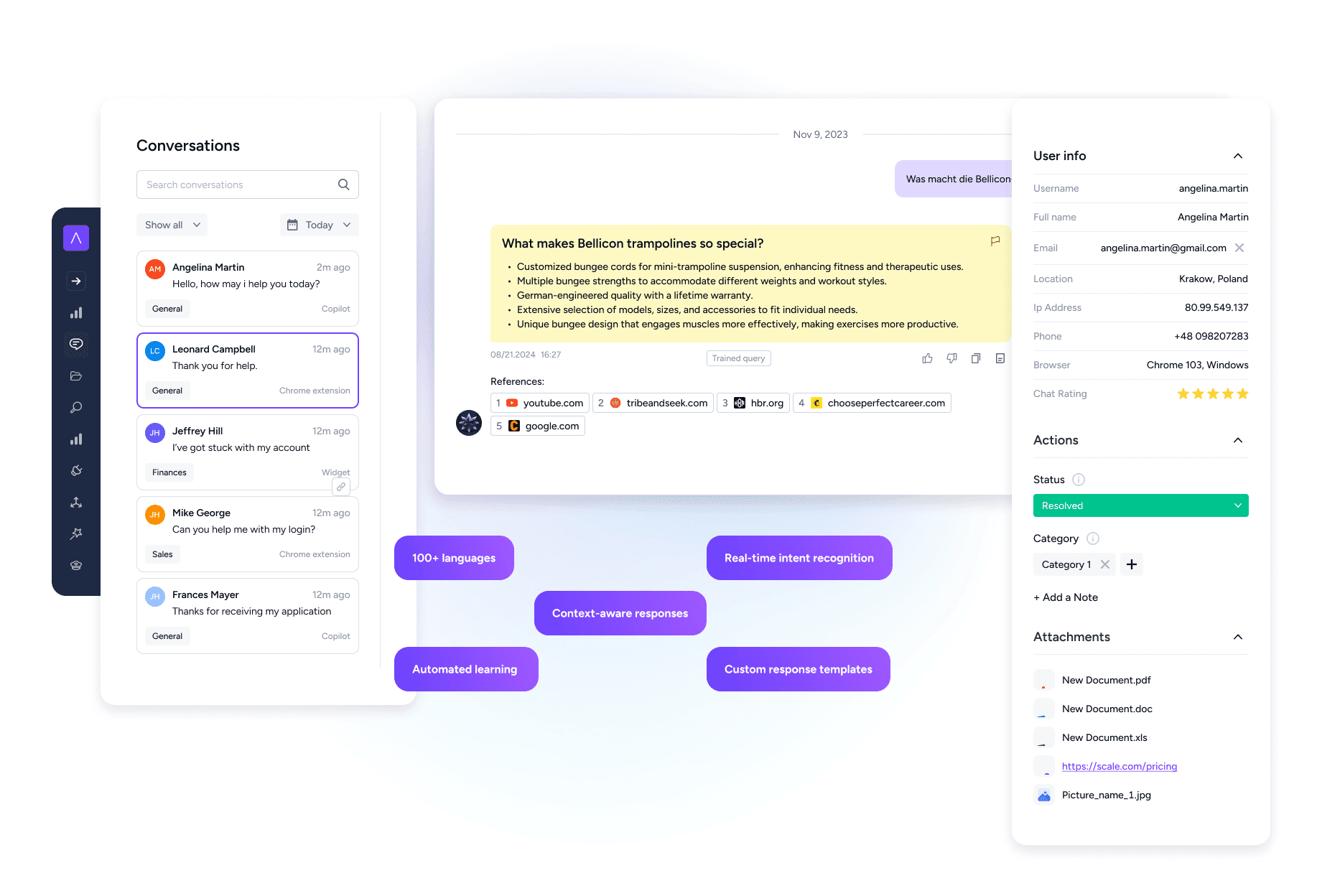 Auralis intelligent conversation engine interface